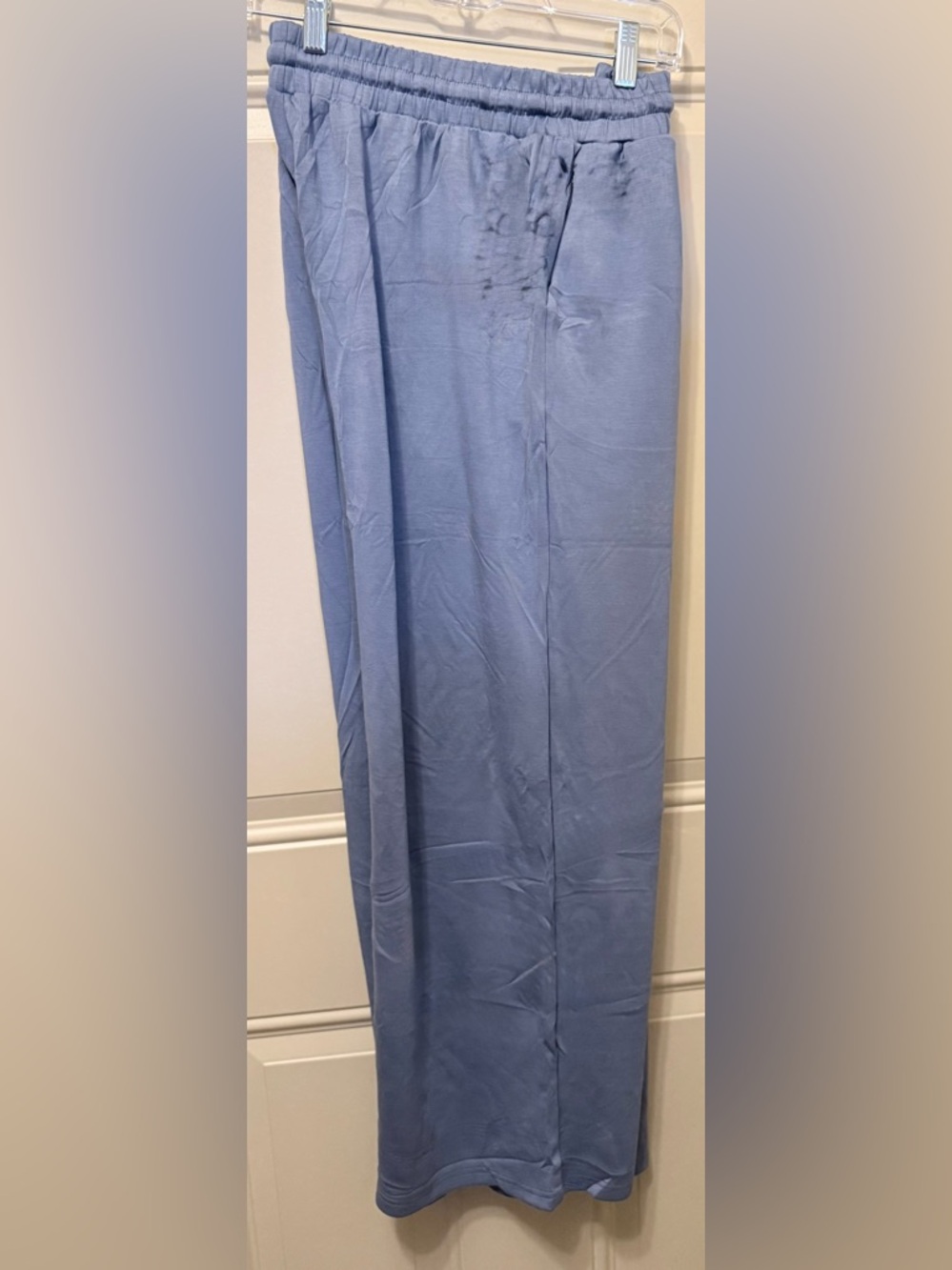 Blue Wide Leg Pull On Knit Pants Size XL